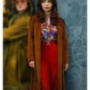 Emilia Clarke Ponies Suede Leather Coat