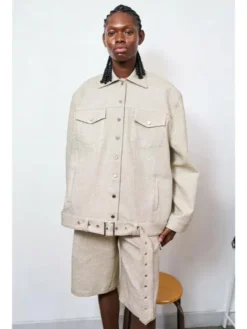 Emily In Paris S05 Meledeen Yacoubi Beige Tweed Jacket