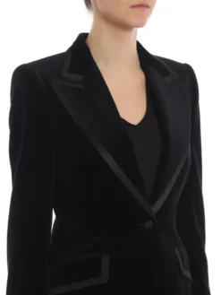Emily in Paris S05 Thalia Besson Black velvet trim Blazer