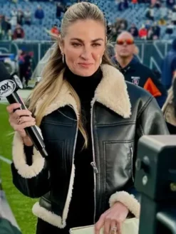 Erin Andrews Black Leather Jacket