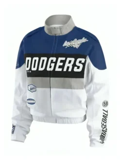 Erin Andrews LA Dodgers Racer Jacket