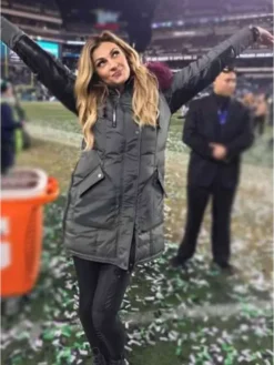 Erin Andrews NFL Championship Grey Coat