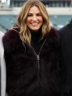 Erin Andrews Purple Fur Coat
