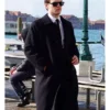 Evan Peters The Beauty Black Wool Trench Coat