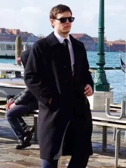 Evan Peters The Beauty Black Wool Trench Coat