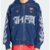Adidas X FIFA World Cup 2026 Japan Blue Cotton Hooded Jacket