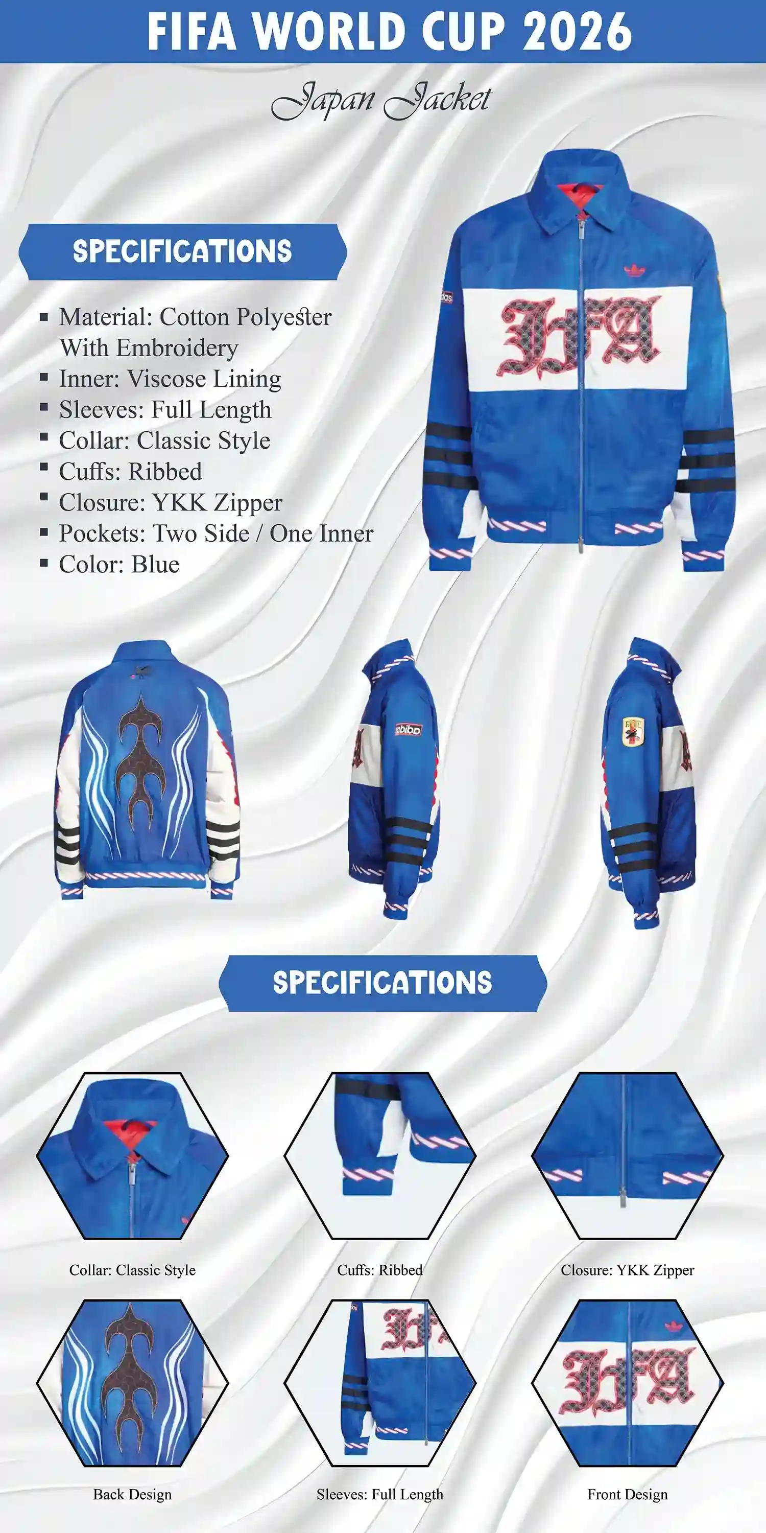 FIFA World Cup 2026 Japan Jacket infographic