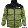 Get Pokémon x The North Face Nuptse Green Puffer Jacket front view