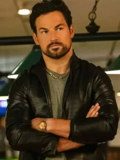Giacomo Gianniotti Wild Cards S03 Leather Jacket