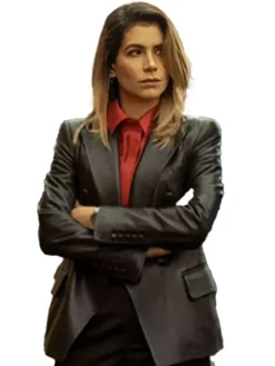 Giulia Michelini Motorvalley Black Leather Blazer