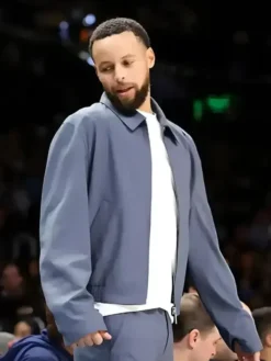 Golden State Warriors 2025 Stephen Curry Blue wool Jacket