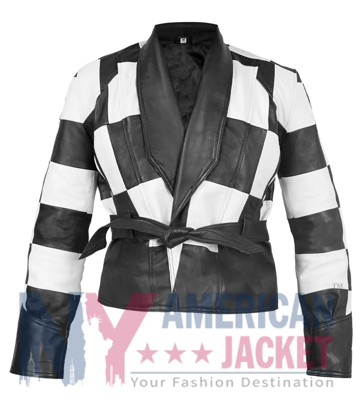 Hailee Steinfeld Sinners Checkered Black And White Jacket Front View