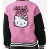 Hello Kitty Pink & Black Varsity Jacket