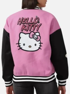 Hello Kitty Pink & Black Varsity Jacket