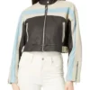 His & Hers 2026 Tiffany Ho Colorblock Leather Jacket