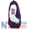 Houston Texans Mashup Classic Rib Navy and White Varsity Jacket