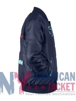 Houston Texans Town Satin Navy Jacket