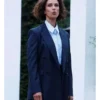 Indira Varma The Night Manager 2026 Blue Double Breasted Blazer