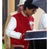 Jaafar Jackson Michael 2026 Red Varsity Jacket