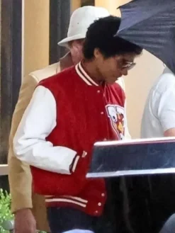 Jaafar Jackson Michael 2026 Red Varsity Jacket