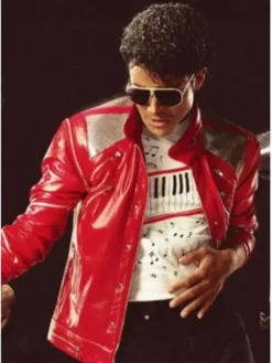 Jaafar Jackson Michael Red Leather Jacket