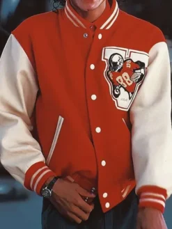 Jaafar Jackson Michael Red Varsity Jacket