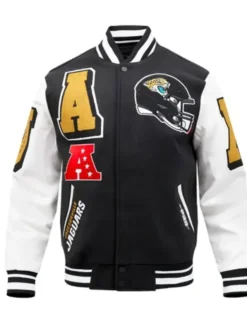 Jacksonville Jaguars Mashup Rib Varsity Wool-Leather Jacket