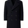 Jason Statham Movie Shelter 2026 Mason Black Wool Peacoat
