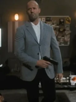 Jason Statham Wrath Of Man Grey Blazer