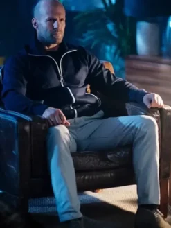 Jason Statham Wrath of Man Navy Blue Bomber Jacket