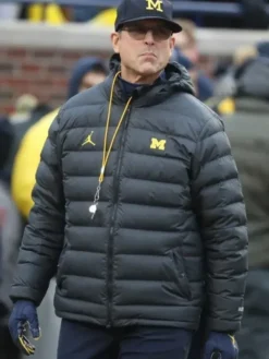 Jim Harbaugh Jacket Puffer Hooded