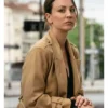 Kaley Cuoco Vanished Brown Wool Coat