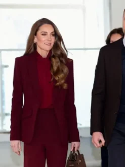 Kate Middleton Charing Cross Hospital Visit 2026 Maroon Blazer