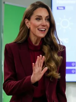 Kate Middleton Charing Cross Hospital Visit Maroon Blazer