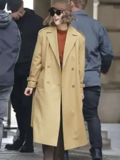Keira Knightley Brown Doves S02 Brown Wool Coat