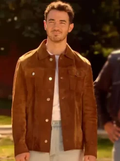 Jason Gray Movie Camp Rock 3 2026 Kevin Jonas Brown Suede Leather Jacket
