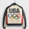 Kith AVIREX Team USA Olympics 2026 Lether Jacket