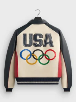 Kith AVIREX Team USA Olympics 2026 Lether Jacket