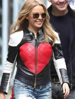 Kylie Minogue Red Love Heart Leather Jacket for sale
