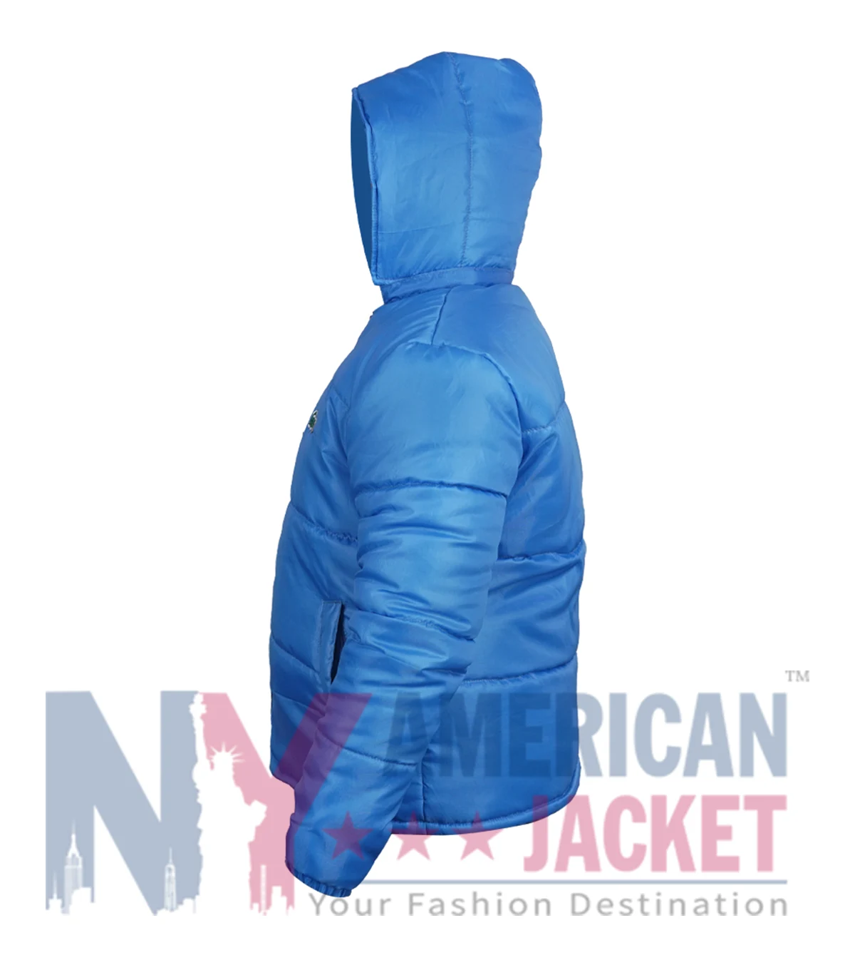 Lacoste x Olympic Heritage Cortina Blue Puffer Jacket Left Side