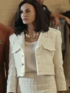 Landman S02 Demi Moore White Cropped Jacket