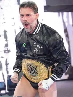 Series Wargames 2025 CM Punk Larry’s Dad Black Varsity Jacket