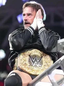 CM Punk Larry’s Dad Black Varsity Jacket