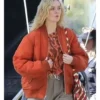 Margo’s Got Money Troubles Elle Fanning orange Bomber Jacket