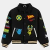 Marvel Team X Men Black Varsity Jacket