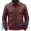 Men's Bomber Leather Vertical-Paneled Jacket