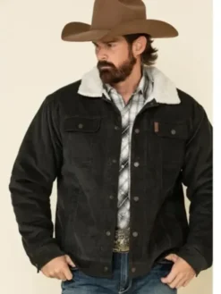 Men’s Charcoal Yellowstone Corduroy Trucker Jackets