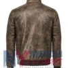 Men's Distressed Bomber Leather Jacket