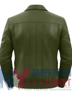 Men's Vertical-Paneled Leather Bomber Jacket