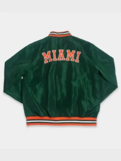 Miami Hurricanes Green Bomber Jacket